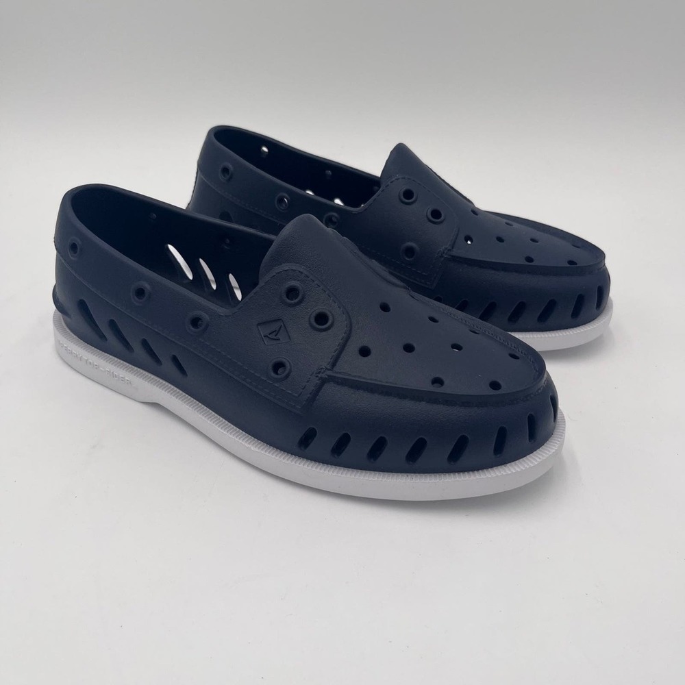 New Sperry Authentic Original Float Slip-On Shoes Women’s 8M Navy White